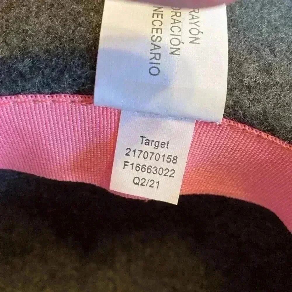 Target Woman’s Gray Felt Hat with Colorful Stitching.